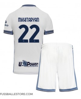 Günstige Inter Milan Henrikh Mkhitaryan #22 Auswärts Trikotsatzt Kinder 2024-25 Kurzarm (+ Kurze Hosen)